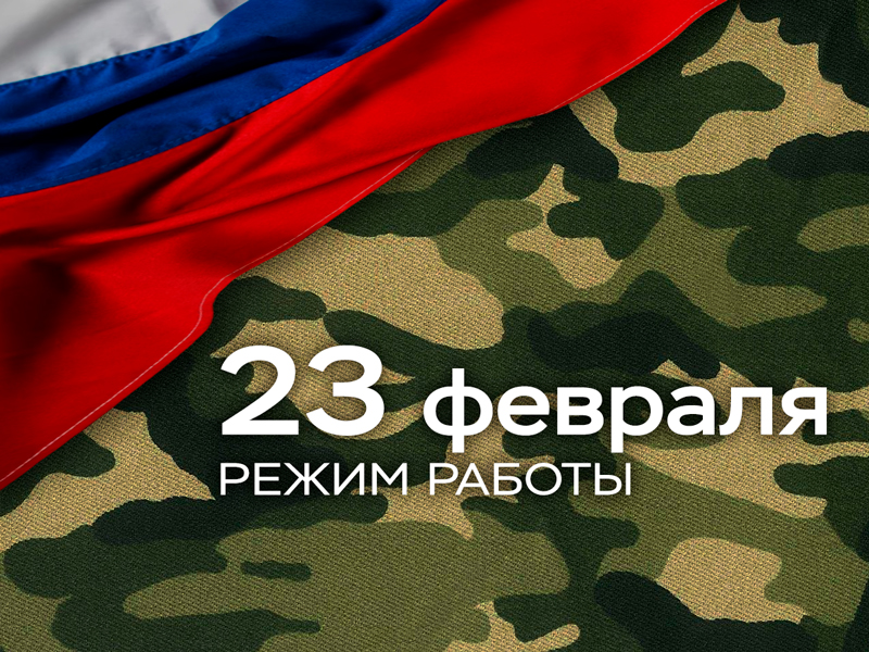 График работы 23 февраля